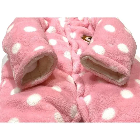 OKIE DOKIE Snowsuit 6M Pink Polka Dot - Picture 9 of 11